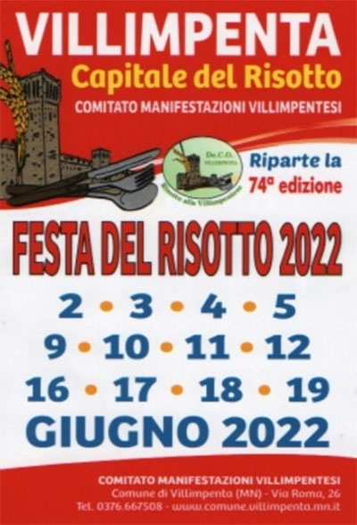 Festa del Risotto 2022 Villimpenta (Mantova)