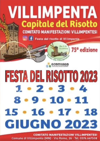 Festa del Risotto 2023 Villimpenta (Mantova)