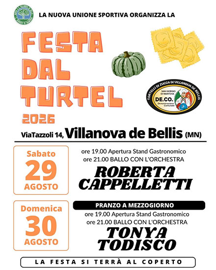 Festa tortelli Villanova de Bellis (MN) 2026
