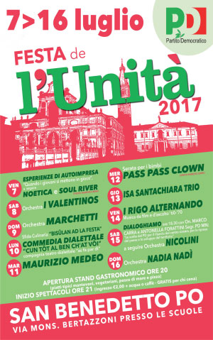 Festa de l'Unità 2017 San Benedetto Po (MN)