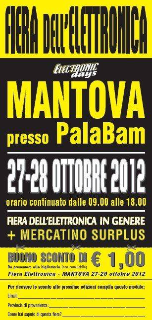 Electronic Days Mantova 2012 buono sconto biglietto ingresso