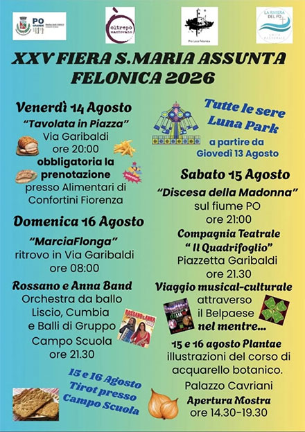 Fiera Tirot Santa Maria Assunta 2026 Felonica (MN)