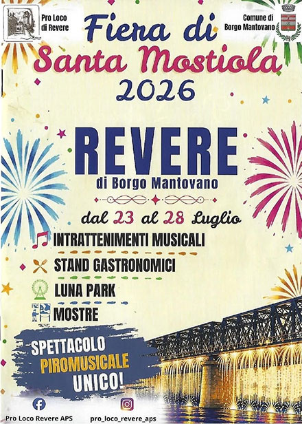 Fiera di Santa Mostiola 2026 Revere (MN)