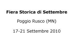 Fiera Settembre 2010 Poggio Rusco