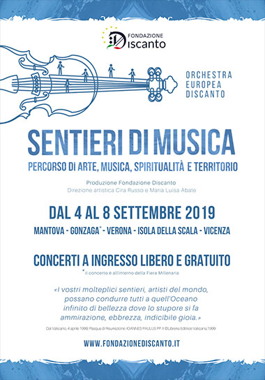 Fondazione Discanto Sentieri di Musica 2019 Mantova e Gonzaga