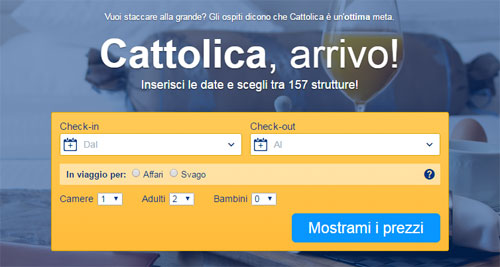 Ricerca hotel a Cattolica RN con Booking.com