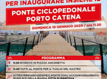 Inaugurazione ponte ciclabile Porto Catena Mantova 2020