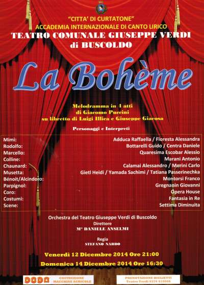 La Bohème Teatro Verdi Buscoldo (Mantova)