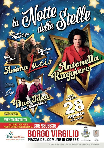 Concerto La notte delle stelle 2021 Cerese Borgo Virgilio (Mantova)