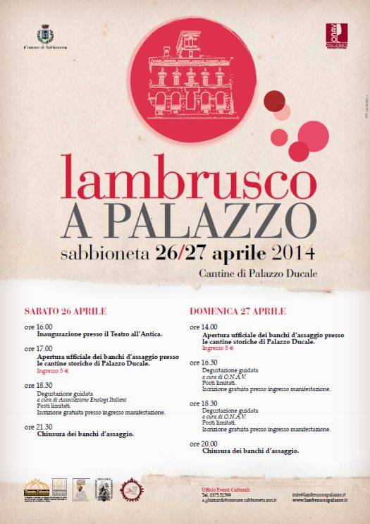 Lambrusco a Palazzo Sabbioneta 2014