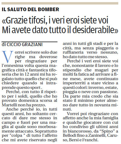 Lettera Gabriele Graziani Gazzetta di Mantova 14/06/2012