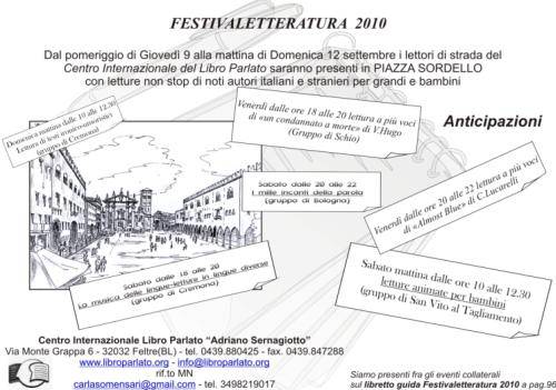 Libro Parlato Mantova Festival Letteratura 2010