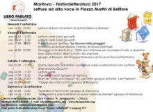 Programma letture Centro Internazionale del Libro Parlato Festivaletteratura 2017 Mantova