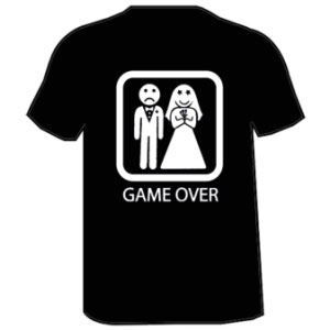 Maglietta addio al celibato Game Over
