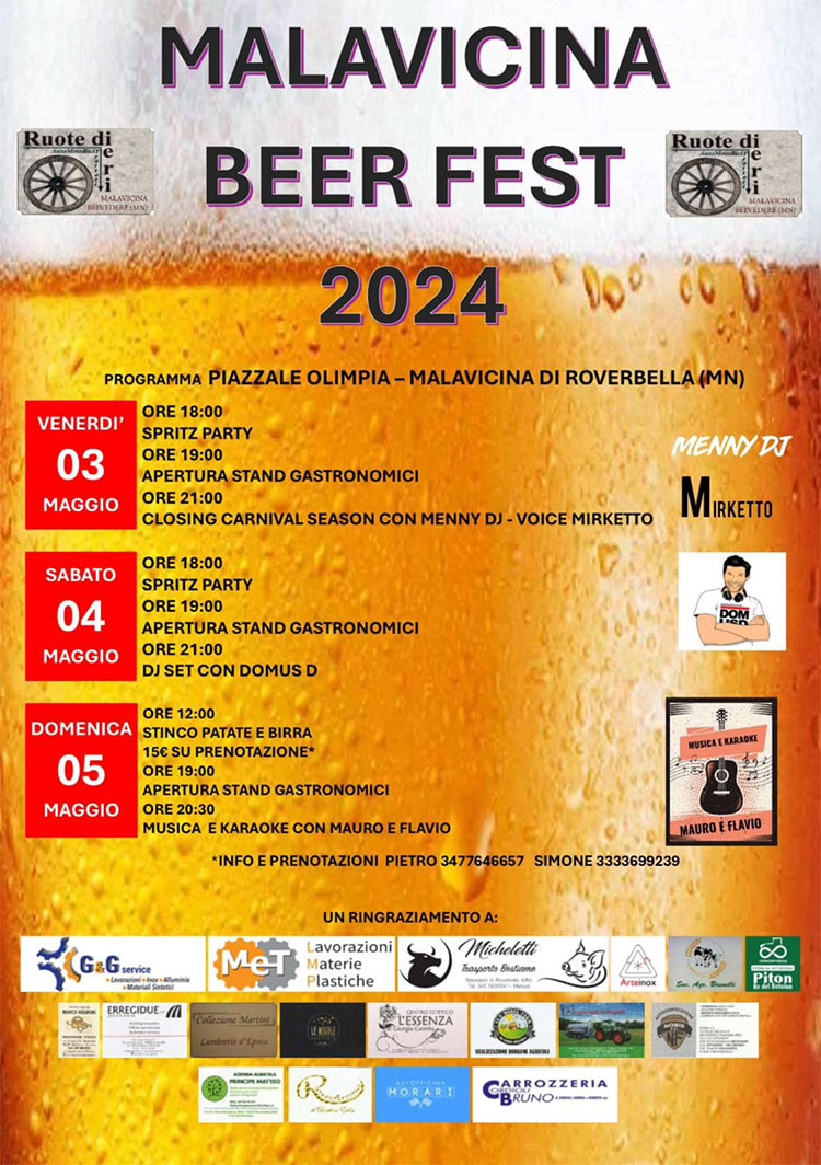 Malavicina Beer Fest 2024 Roverbella (MN)