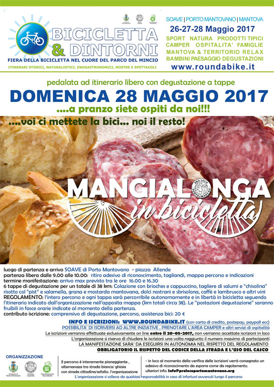 Mangialonga in bicicletta Mantova 2017