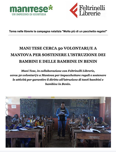 Mani Tese cerca 50 volontari a Mantova Natale 2023