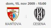 Mantova - Cesena 0-1. Serie B 2009-10, Giornata 14 (15-11-2009)