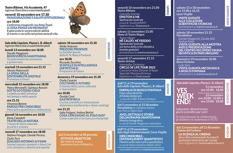 programma Mantova Scienza 2023