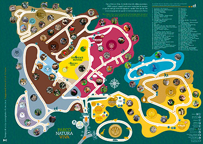 mappa percorsi Parco zoo Natura Viva Bussolengo Verona