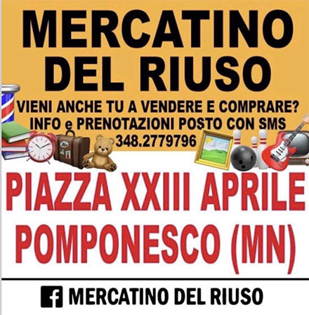 Mercatino pulci Pomponesco (MN) 2026