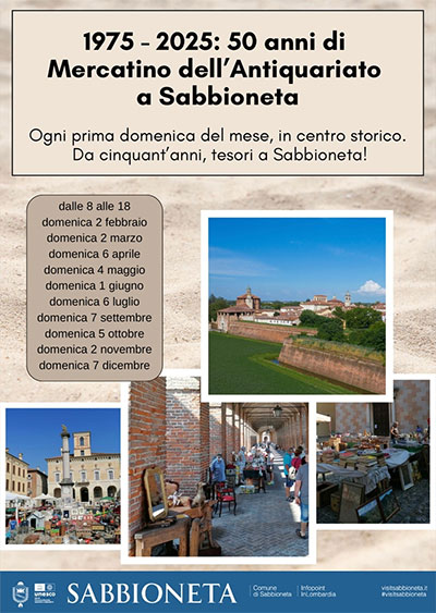 Mercatino antiquariato Sabbioneta (MN) 2025