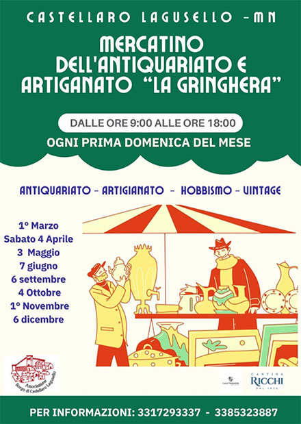 Mercatino antiquariato Castellaro Lagusello (Monzambano - Mantova) 2026