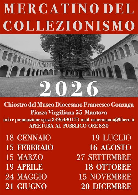 borsa scambio mercatino collezionismo Mantova 2026 Piazza Virgiliana