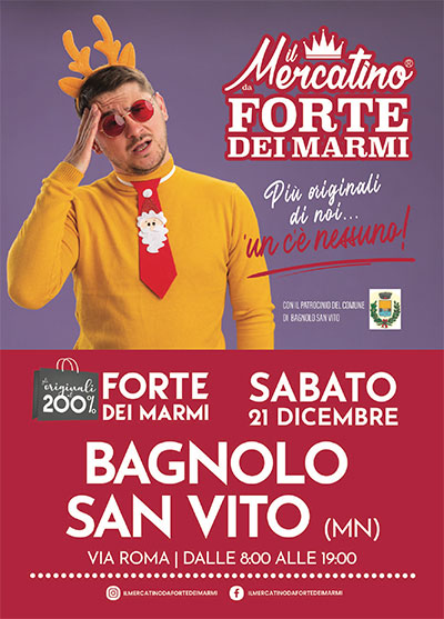 Mercatino Forte dei Marmi Bagnolo San Vito 21 dicembre 2024