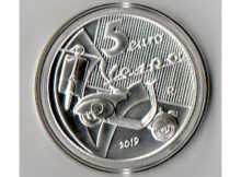 Moneta argento 5 euro Vespa anno 2019