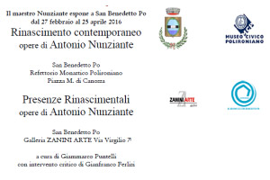 Mostra opere Antonio Nunziante San Benedetto Po 2016