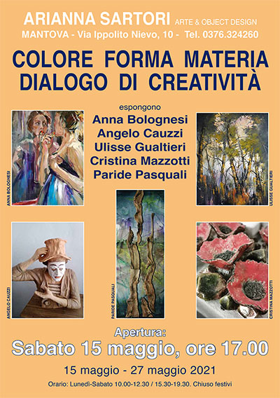 Mostra Colore Forma Materia Dialogo di Creatività Mantova 2021
