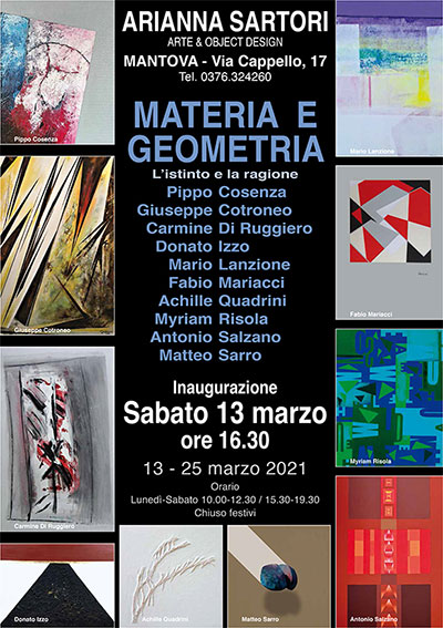 Mostra Materia e Geometria L'Istinto e la Ragione Mantova 2021