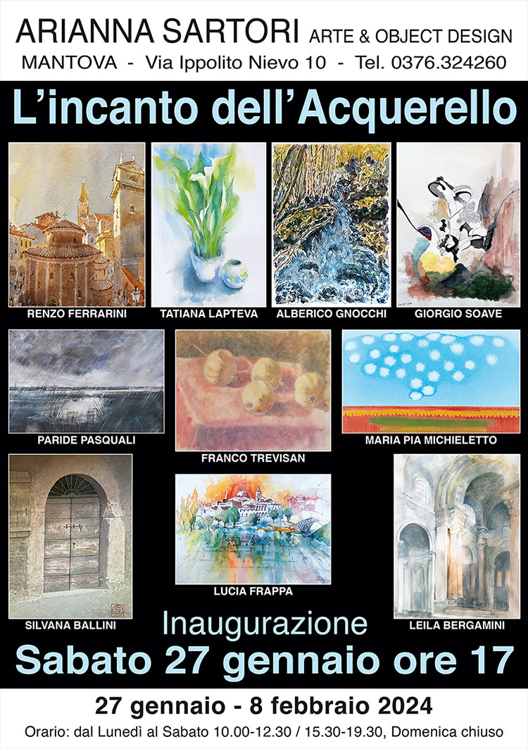 mostra acquerelli Mantova 2024 galleria Sartori