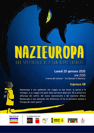Nazieuropa Cinema del Carbone Mantova 20/1/2020 Spettacolo Beppe Casales