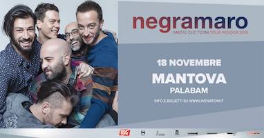 Concerto Negramaro Mantova 2018 Amore che torni tour indoor