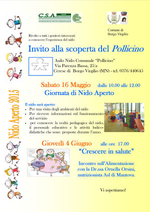 Nido Aperto Asilo Nido comunale Pollicino Cerese di Borgo Virgilio (MN)