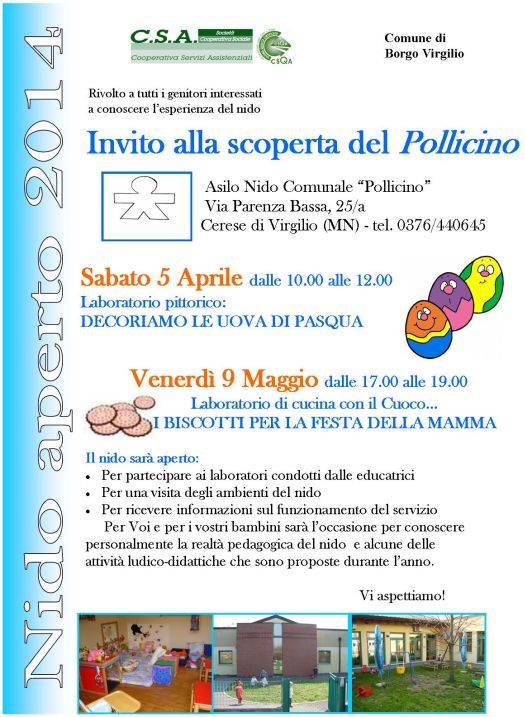 Nido Pollicino a Cerese di Borgo Virgilio (MN)