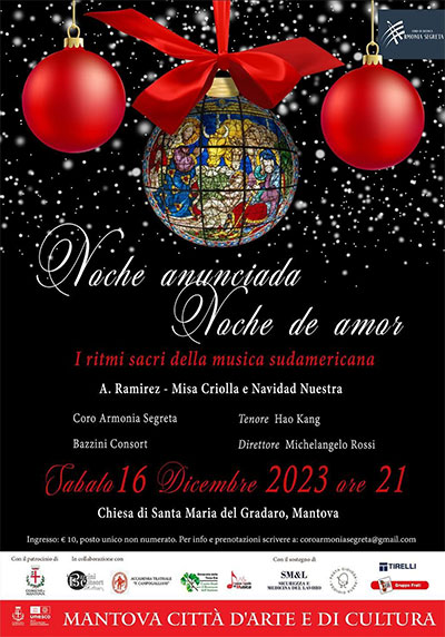 Concerto Coro Armonia Segreta Chiesa Gradaro Mantova 16/12/2023 Noche Anunciada Noche De Amor