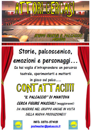 Palcaccio Mantova ricerca attori teatro