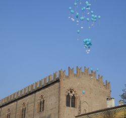 Palloncini in Piazza Sordello a Mantova