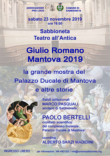 Conferenza Paolo Bertelli Sabbioneta mostra Giulio Romano Mantova 2019