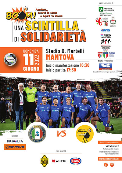 Partita del cuore Mantova 2023 Nazionale Cantanti