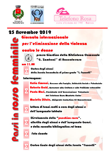 Passi in rosso femminile Roncoferraro (MN) 25/11/2019