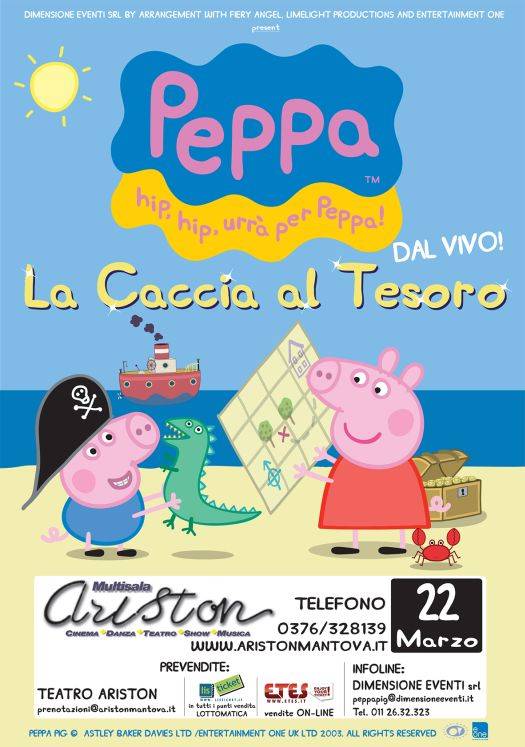 locandina Peppa Pig e La Caccia al Tesoro Mantova