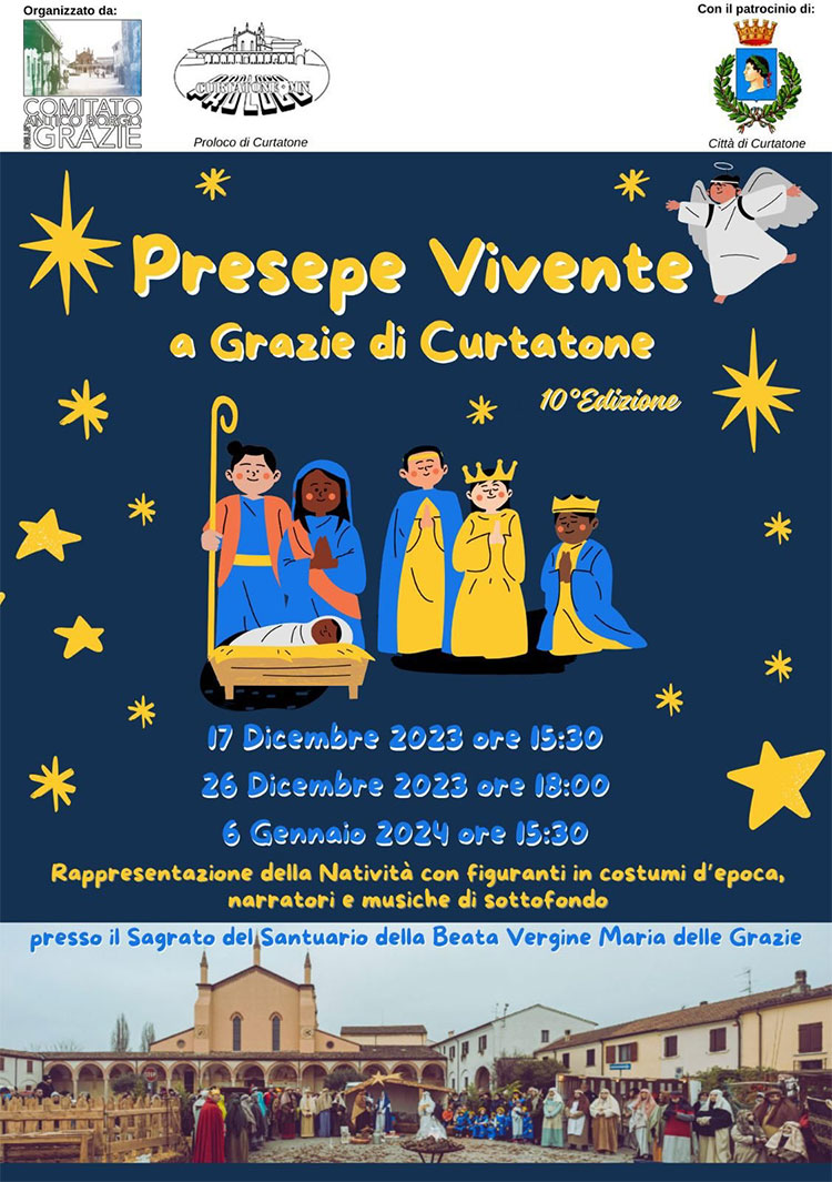 Presepe vivente a Grazie di Curtatone (MN) 2023 2024