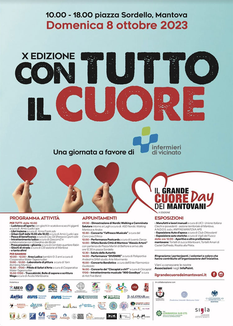 Con tutto il cuore Mantova 2023 programma ufficiale