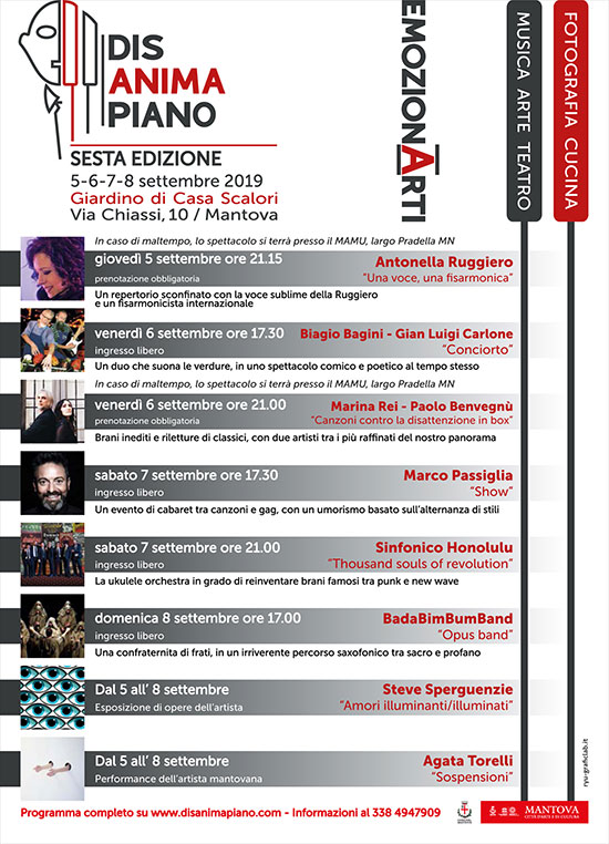 programma Disanima Piano 2019 Mantova