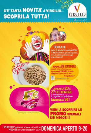 Centro commerciale Virgilio di Borgo Virgilio (MN) eventi settembre 2015
