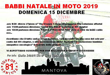 raduno Babbi Natale in moto Mantova 15/12/2019